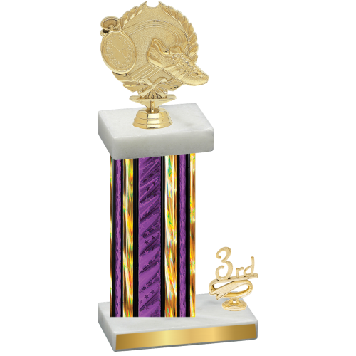 Accented Single Purple Glacier Third Place Running Trophy