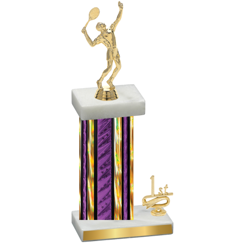 Accented Single Purple Glacier First Place Tennis Trophy