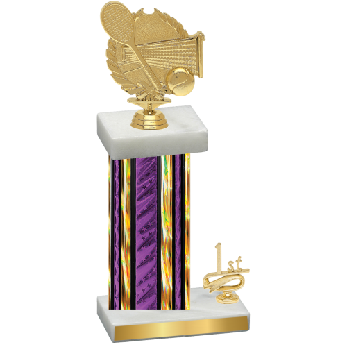 Accented Single Purple Glacier First Place Tennis Trophy