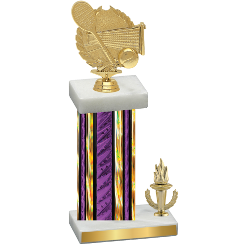 Accented Single Purple Glacier Victory Tennis Trophy