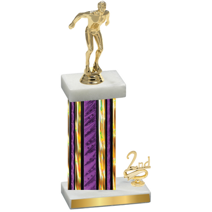 Accented Single Purple Glacier Second Place Swimming Trophy