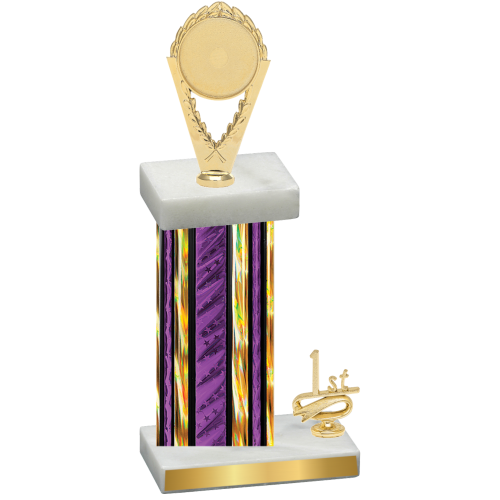 Accented Single Purple Glacier First Place Insert Trophy