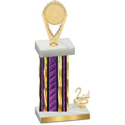 Accented Single Purple Glacier Second Place Insert Trophy