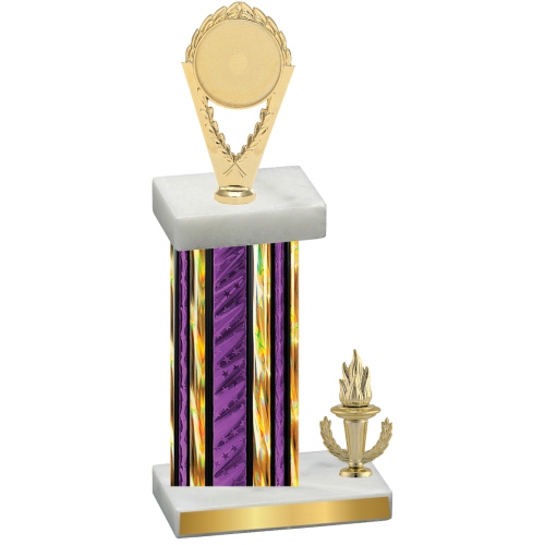 Accented Single Purple Glacier Victory Insert Trophy