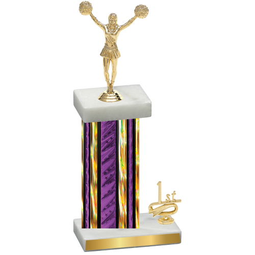 Accented Single Purple Glacier First Place Cheerleading Trophy