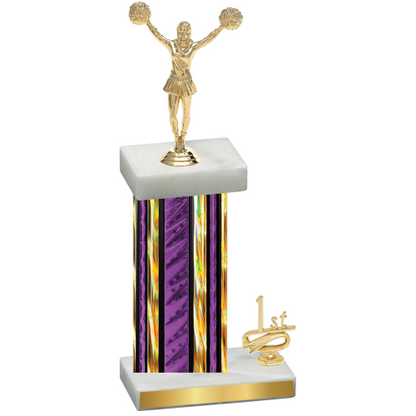 Accented Single Purple Glacier First Place Cheerleading Trophy