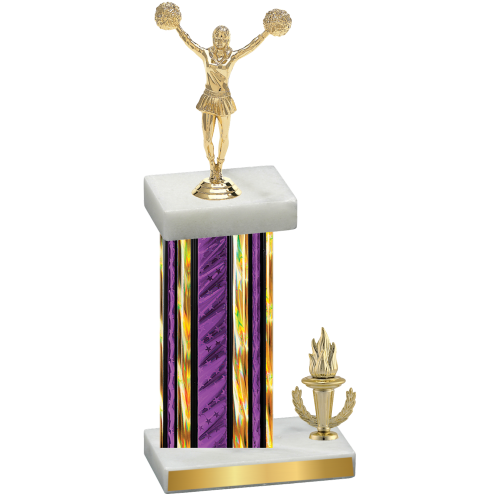 Accented Single Purple Glacier Victory Cheerleading Trophy