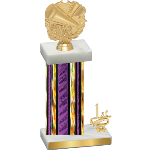 Accented Single Purple Glacier First Place Cheerleading Trophy