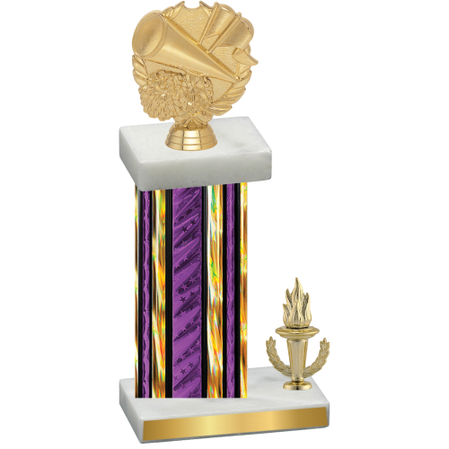 Accented Single Purple Glacier Victory Cheerleading Trophy