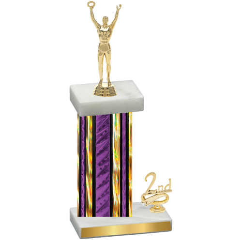 Accented Single Purple Glacier Second Place Victory Trophy