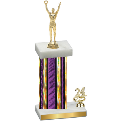 Accented Single Purple Glacier Year Victory Trophy