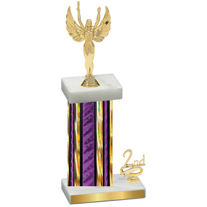 Accented Single Purple Glacier Second Place Victory Trophy