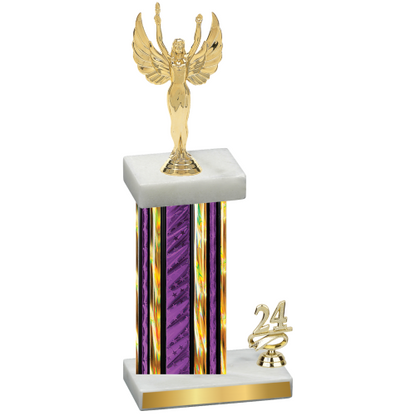 Accented Single Purple Glacier Year Victory Trophy