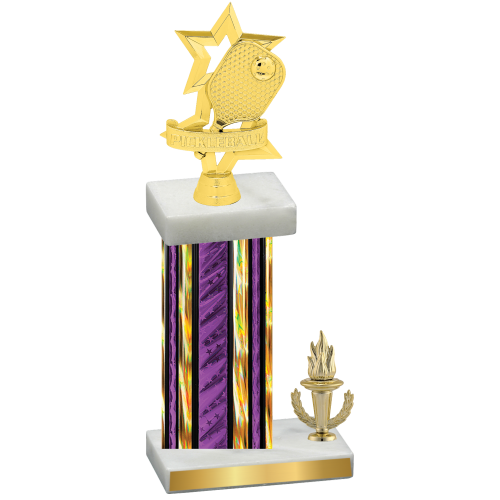 Accented Single Purple Glacier Victory Pickleball Trophy