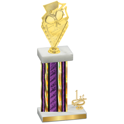 Accented Single Purple Glacier First Place Pickleball Trophy