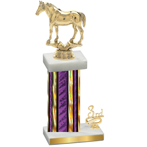 Accented Single Purple Glacier Third Place Horses Trophy