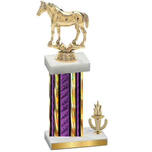 Accented Single Purple Glacier Victory Horses Trophy