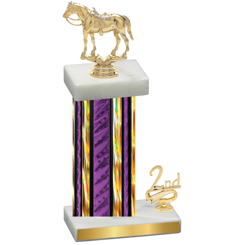 Accented Single Purple Glacier Second Place Horses Trophy