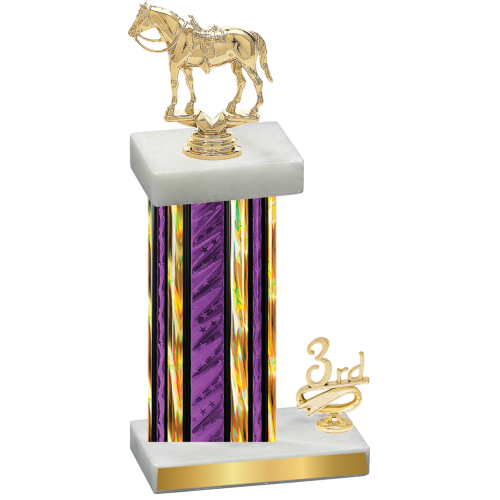 Accented Single Purple Glacier Third Place Horses Trophy
