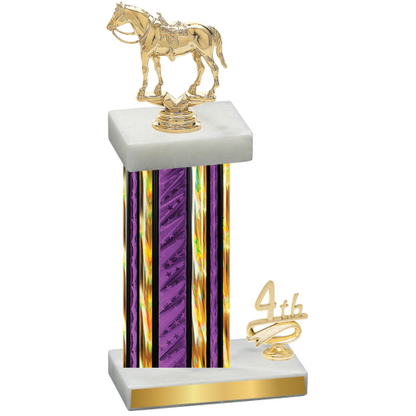 Accented Single Purple Glacier Fourth Place Horses Trophy