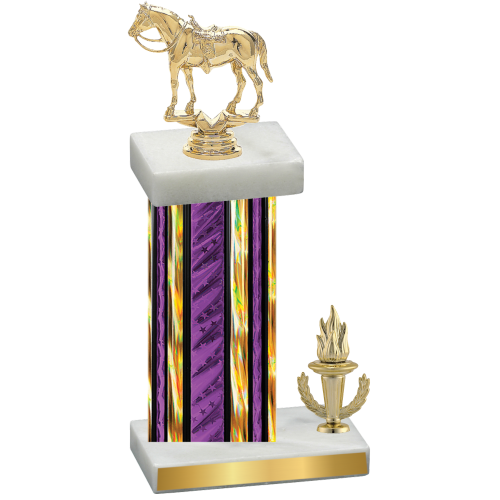 Accented Single Purple Glacier Victory Horses Trophy