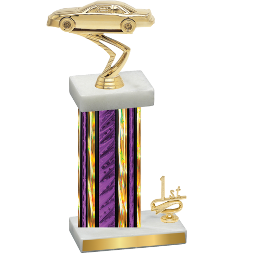 Accented Single Purple Glacier First Place Cars Trophy