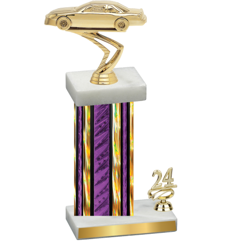 Accented Single Purple Glacier Year Cars Trophy