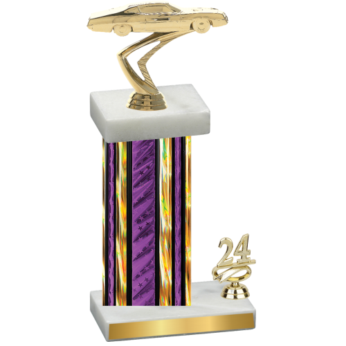 Accented Single Purple Glacier Year Cars Trophy