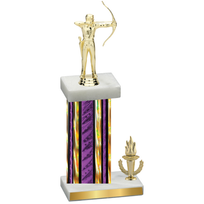 Accented Single Purple Glacier Victory Archery Trophy