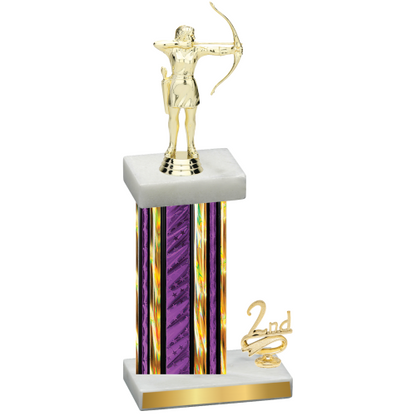 Accented Single Purple Glacier Second Place Archery Trophy