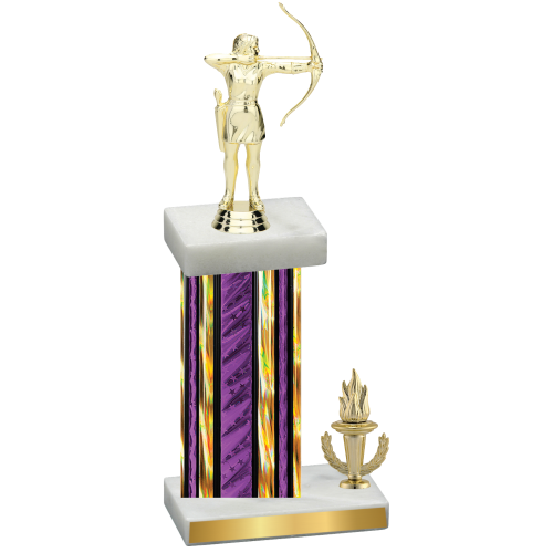 Accented Single Purple Glacier Victory Archery Trophy