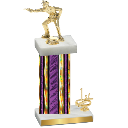 Accented Single Purple Glacier First Place Shooter Trophy