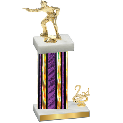 Accented Single Purple Glacier Second Place Shooter Trophy