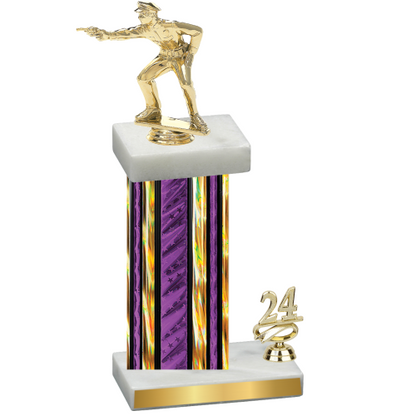 Accented Single Purple Glacier Year Shooter Trophy