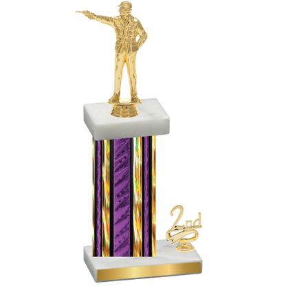 Accented Single Purple Glacier Second Place Shooter Trophy