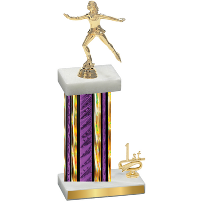 Accented Single Purple Glacier First Place Skater Trophy