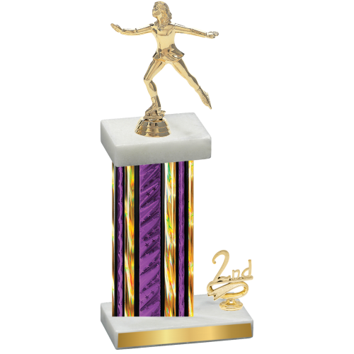 Accented Single Purple Glacier Second Place Skater Trophy