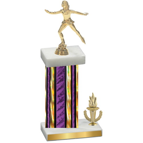 Accented Single Purple Glacier Victory Skater Trophy