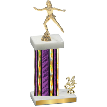 Accented Single Purple Glacier Year Skater Trophy