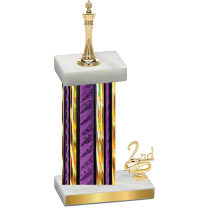 Accented Single Purple Glacier Second Place Chess Trophy