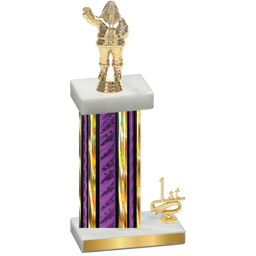 Accented Single Purple Glacier First Place Holiday Trophy