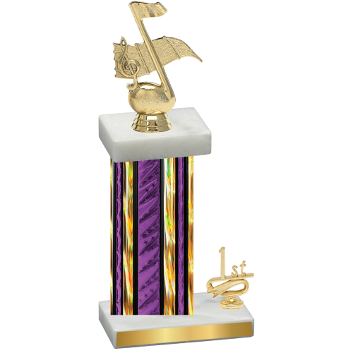 Accented Single Purple Glacier First Place Music Trophy