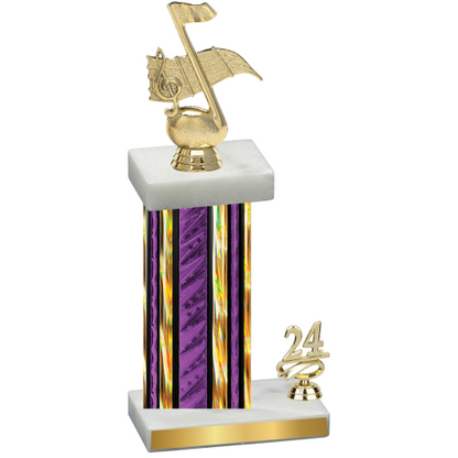 Accented Single Purple Glacier Year Music Trophy