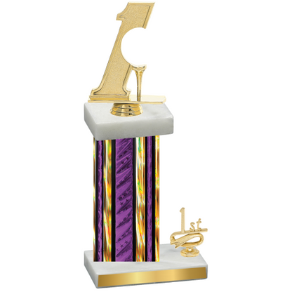 Accented Single Purple Glacier First Place Golf Trophy