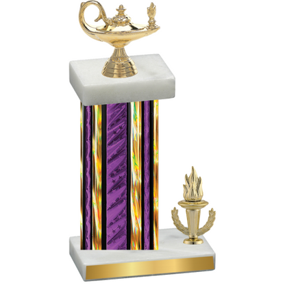 Accented Single Purple Glacier Victory Academics Trophy