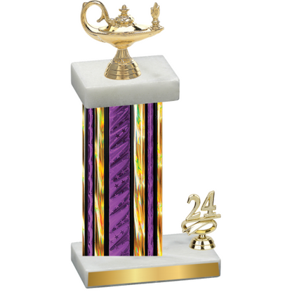 Accented Single Purple Glacier Year Academics Trophy