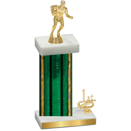 Accented Single Green Glacier First Place Rugby Trophy