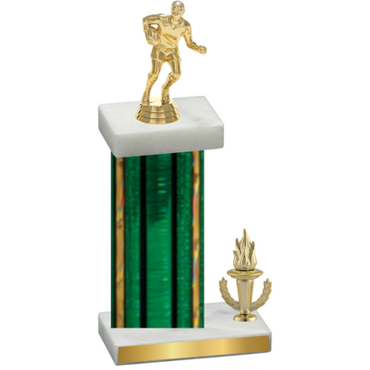 Accented Single Green Glacier Victory Rugby Trophy