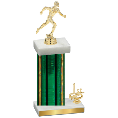 Accented Single Green Glacier First Place Running Trophy