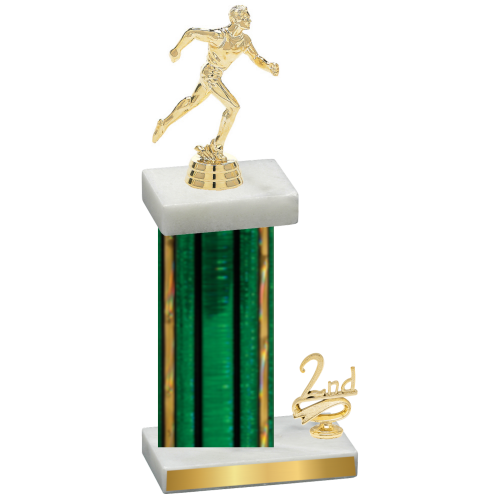 Accented Single Green Glacier Second Place Running Trophy